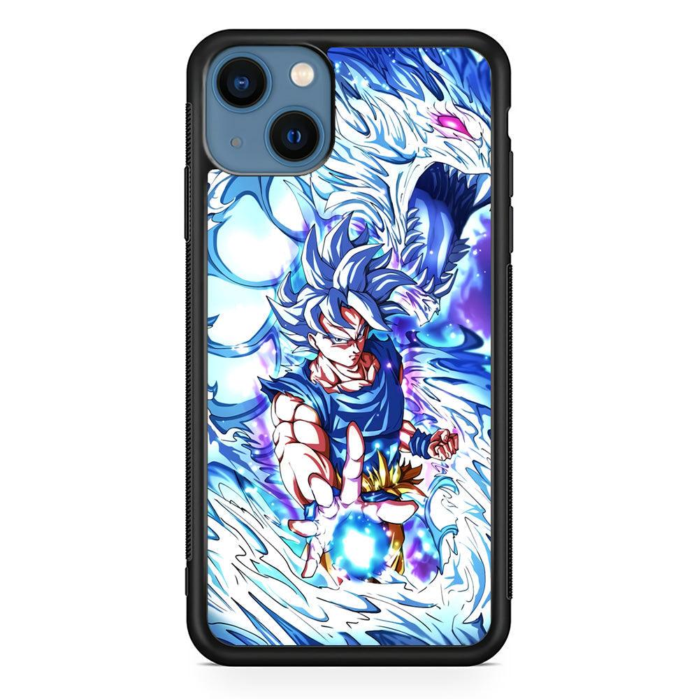 Dragon Ball Z Saiyan and Dragon Psyche iPhone 13 Case-Rubber Black (2D Case)-Oxvistore