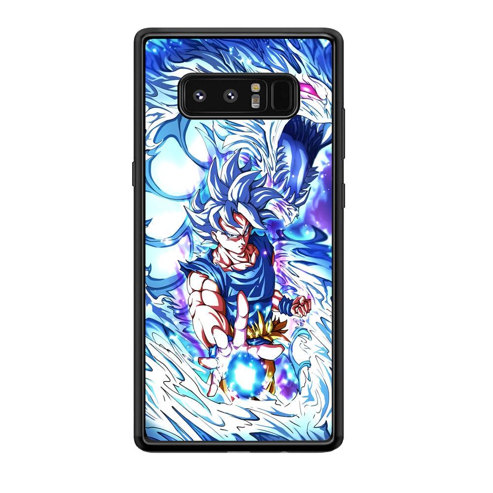 Dragon Ball Z Saiyan and Dragon Psyche Samsung Galaxy Note 8 Case-Rubber Black (2D Case)-Oxvistore