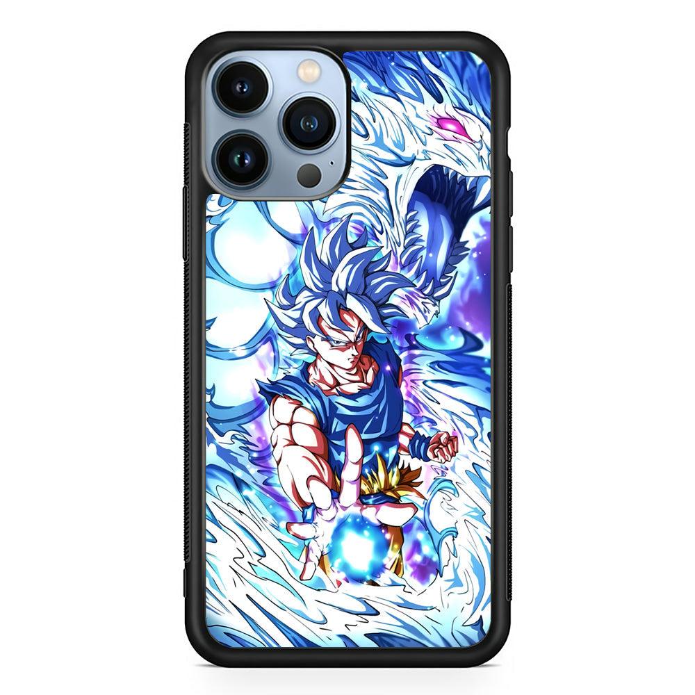 Dragon Ball Z Saiyan and Dragon Psyche iPhone 14 Pro Max Case-Rubber Black (2D Case)-Oxvistore