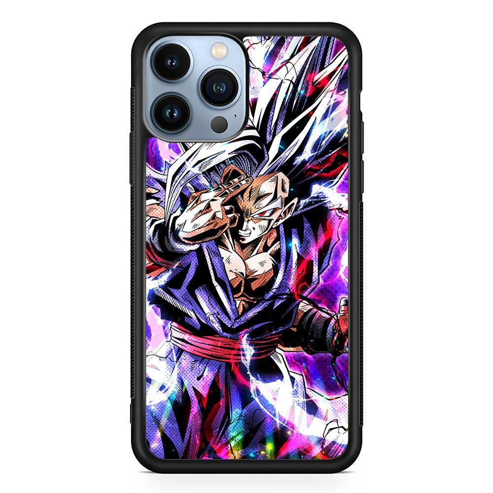 Dragon Ball Z The Mind Power iPhone 15 Pro Case-Rubber Black (2D Case)-Oxvistore