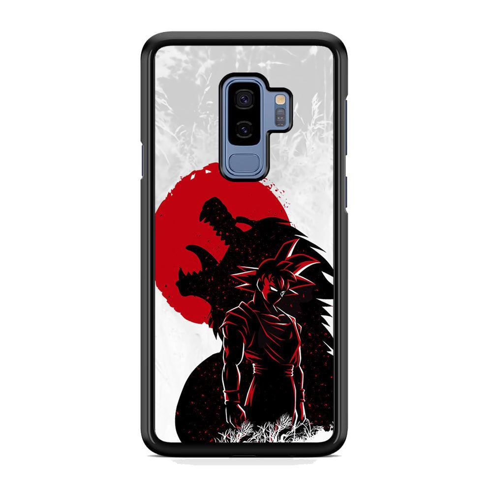 Dragon Ball Blood Red Moon Samsung Galaxy S9 Plus Case-Rubber Black (2D Case)-Oxvistore