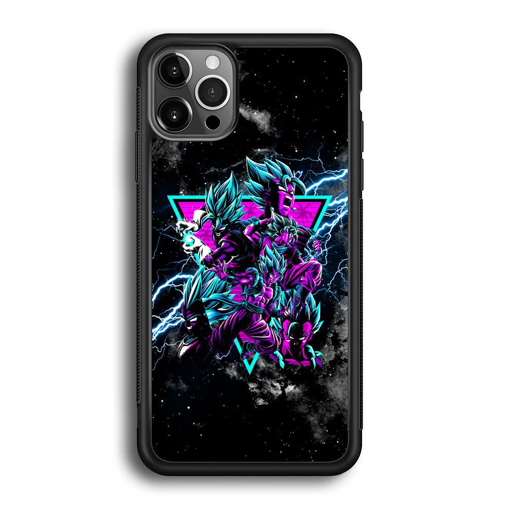 Dragon Ball Triangle of Force iPhone 12 Pro Max Case-Rubber Black (2D Case)-Oxvistore