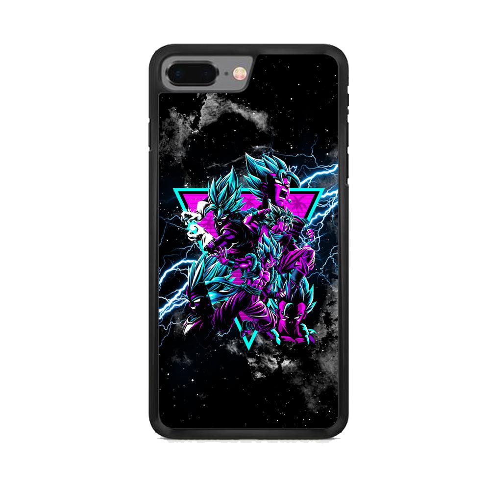 Dragon Ball Triangle of Force iPhone 8 Plus Case-Rubber Black (2D Case)-Oxvistore