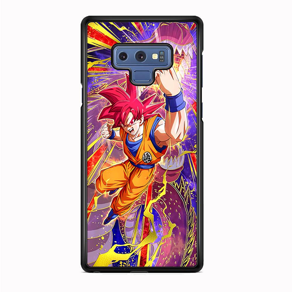 Dragon Ball Z God of Saiyan Samsung Galaxy Note 9 Case-Rubber Black (2D Case)-Oxvistore