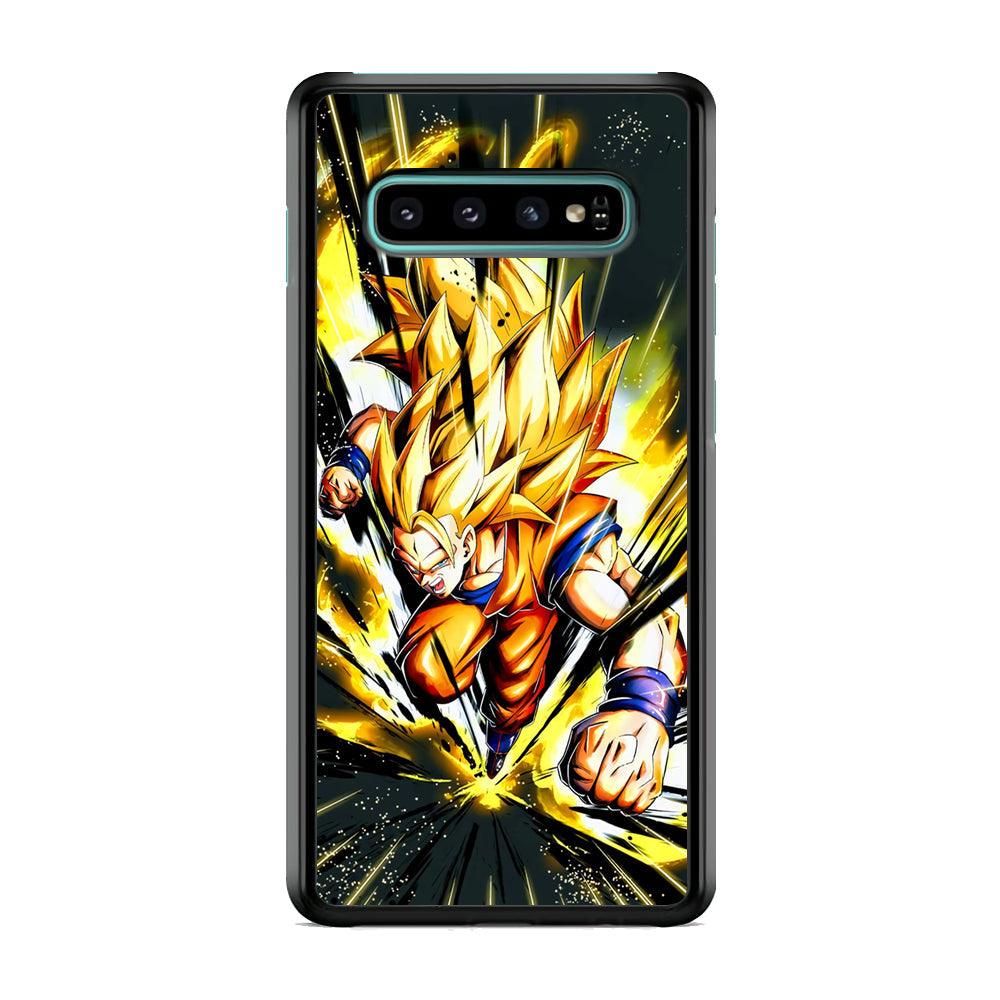 Dragon Ball Z Path of Faith Samsung Galaxy S10 Plus Case-Rubber Black (2D Case)-Oxvistore