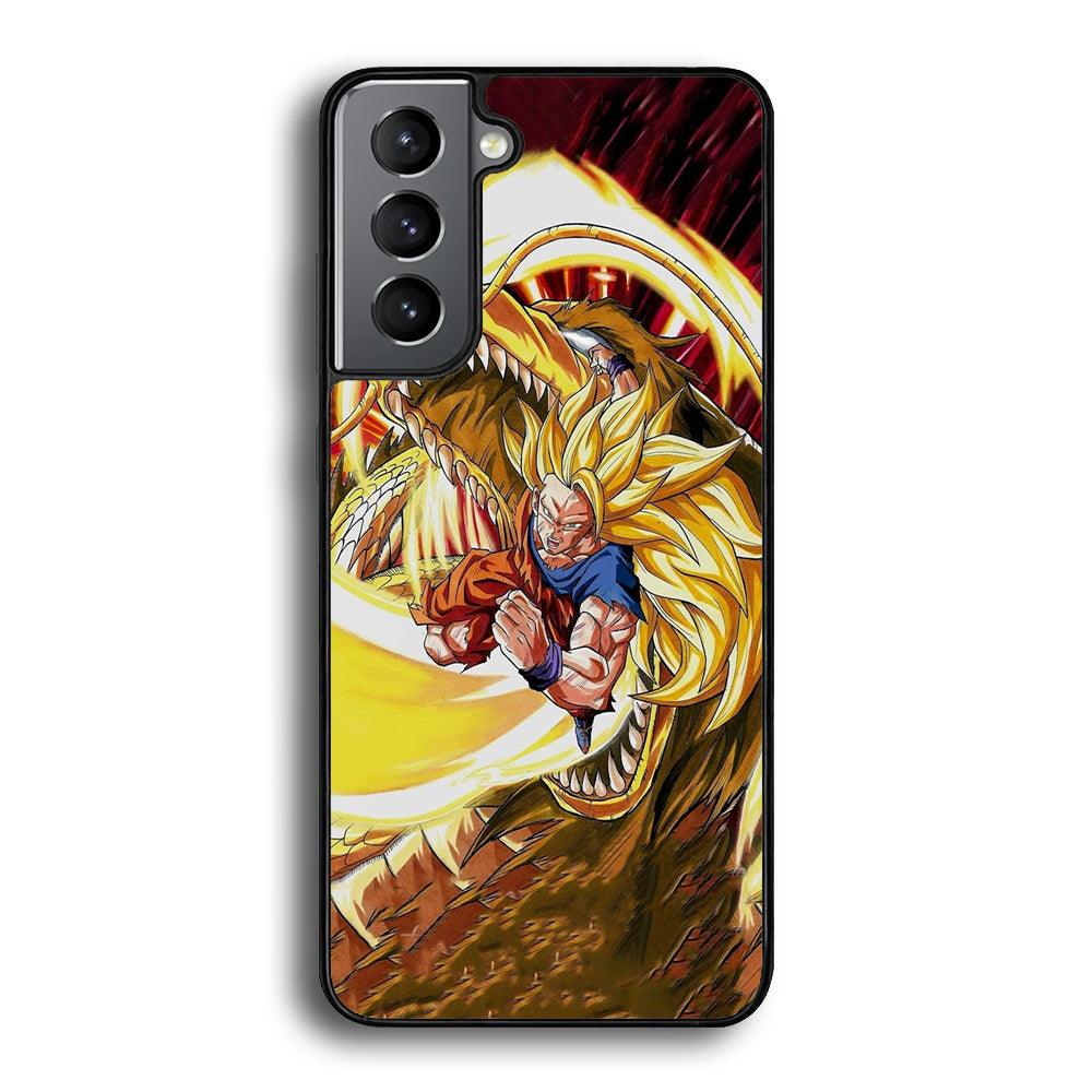 Dragon Ball Z Power of The Dragon Samsung Galaxy S21 Plus Case-Rubber Black (2D Case)-Oxvistore