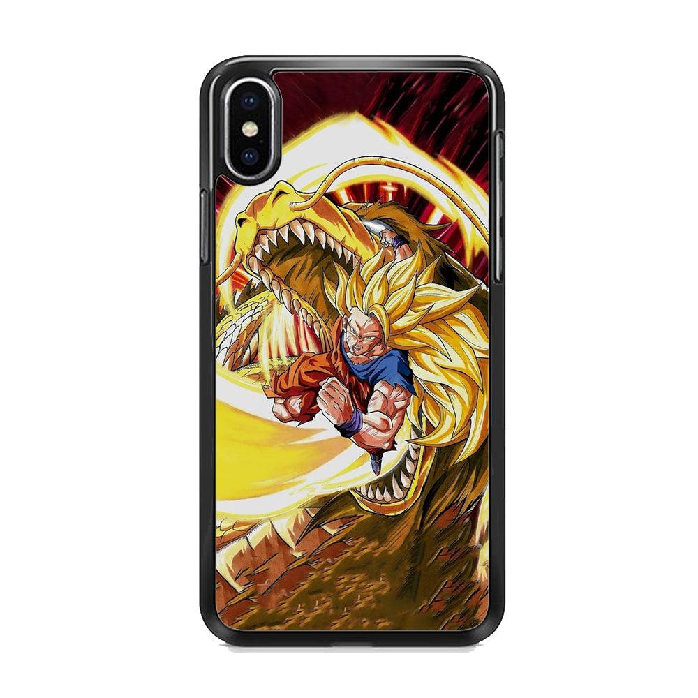 Dragon Ball Z Power of The Dragon iPhone XS MAX Case-Rubber Black (2D Case)-Oxvistore