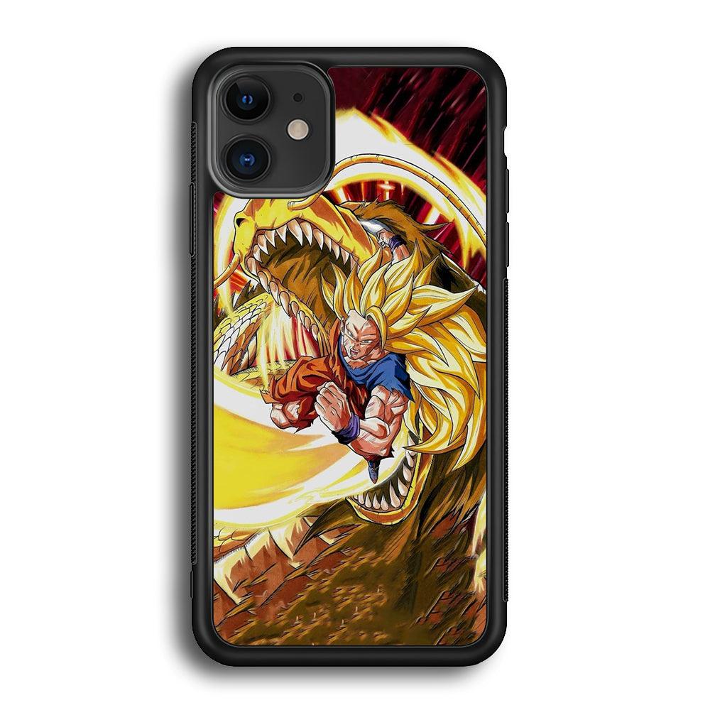 Dragon Ball Z Power of The Dragon iPhone 11 Case-Rubber Black (2D Case)-Oxvistore