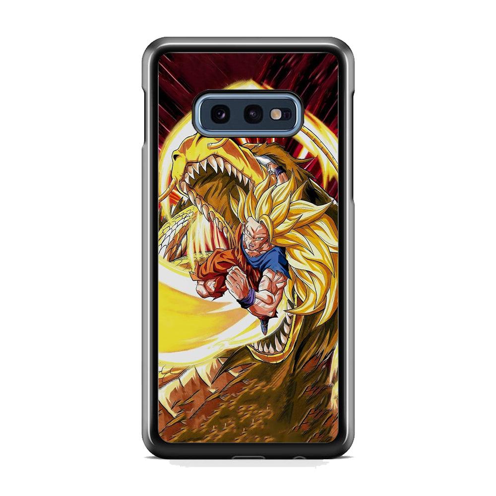 Dragon Ball Z Power of The Dragon Samsung Galaxy S10E Case-Rubber White (2D Case)-Oxvistore