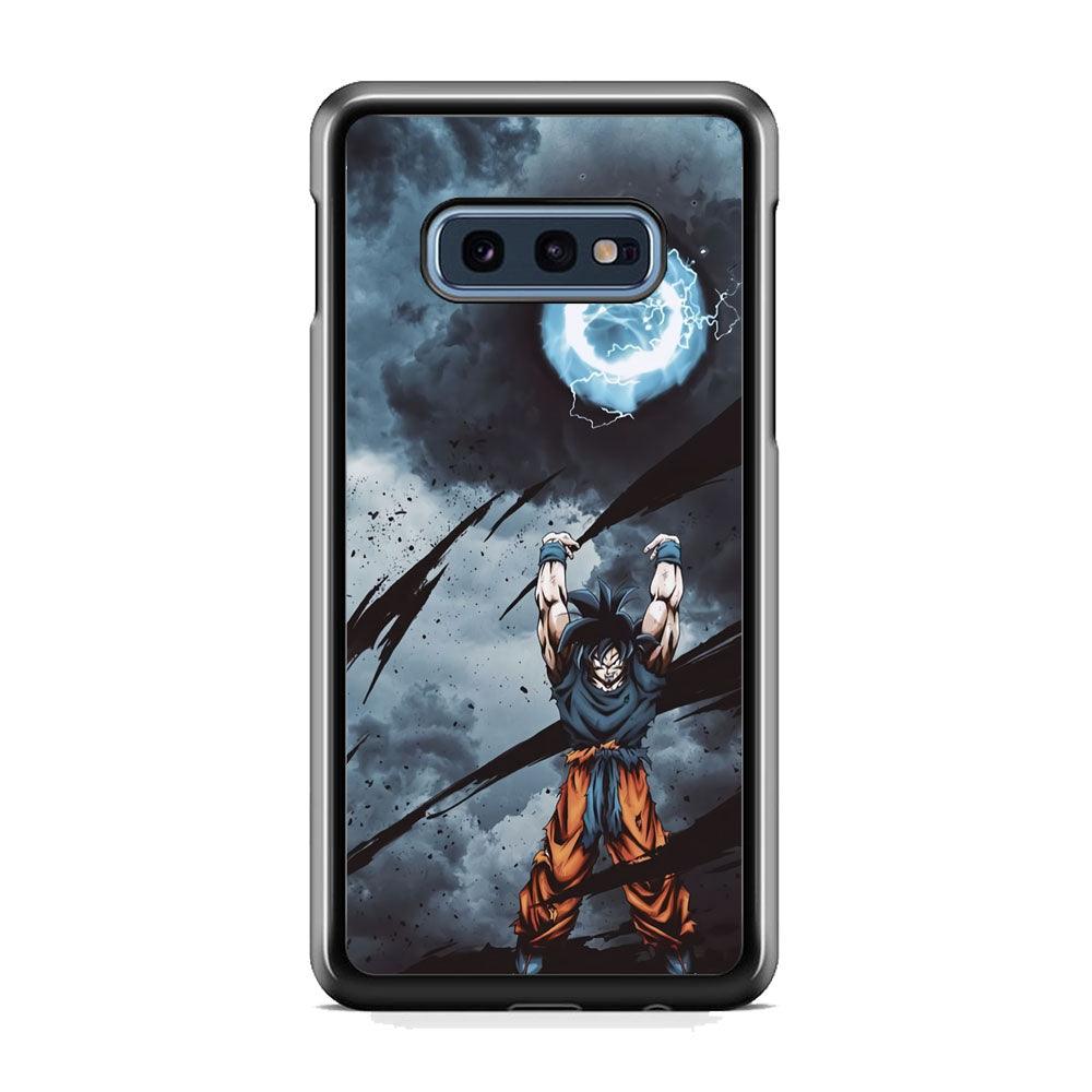 Dragon Ball Z Saiyan Energy Rise Up Samsung Galaxy S10E Case-Rubber Black (2D Case)-Oxvistore