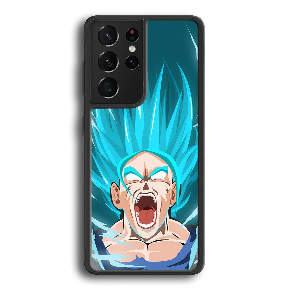 Dragon Ball Z Vegeta Power Up Saiyan Blue Samsung Galaxy S24 Ultra Case-3D Case-Oxvistore