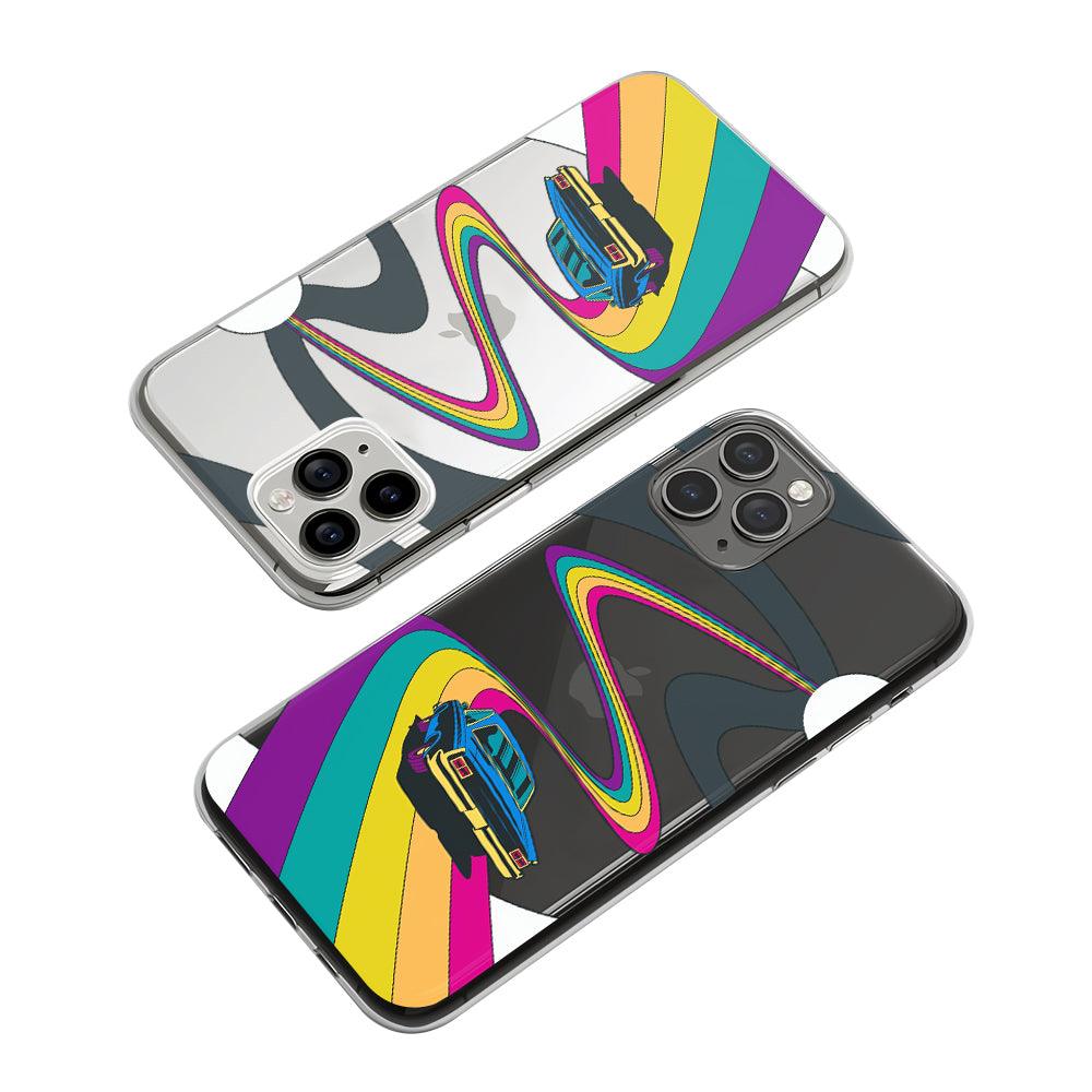 Drive a Car on The Rainbow Road Clear Soft Case-Oxvistore