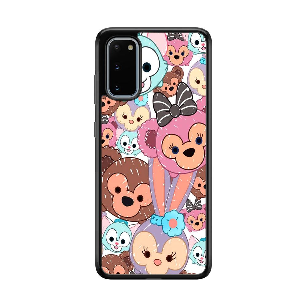 Duffy The Disney Bear Art Collage Samsung Galaxy S20 Case-Rubber Black (2D Case)-Oxvistore