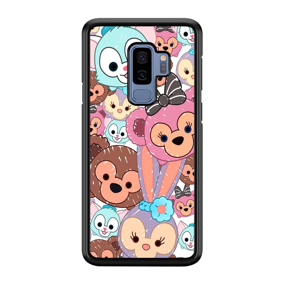 Duffy The Disney Bear Art Collage Samsung Galaxy S9 Plus Case-Rubber Black (2D Case)-Oxvistore