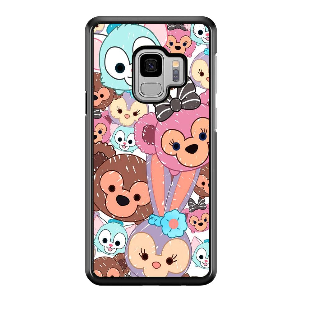 Duffy The Disney Bear Art Collage Samsung Galaxy S9 Case-Rubber Black (2D Case)-Oxvistore