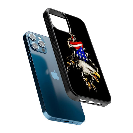 Eagle American Flag Patriotic 2D Rubber Phone Case-Oxvistore