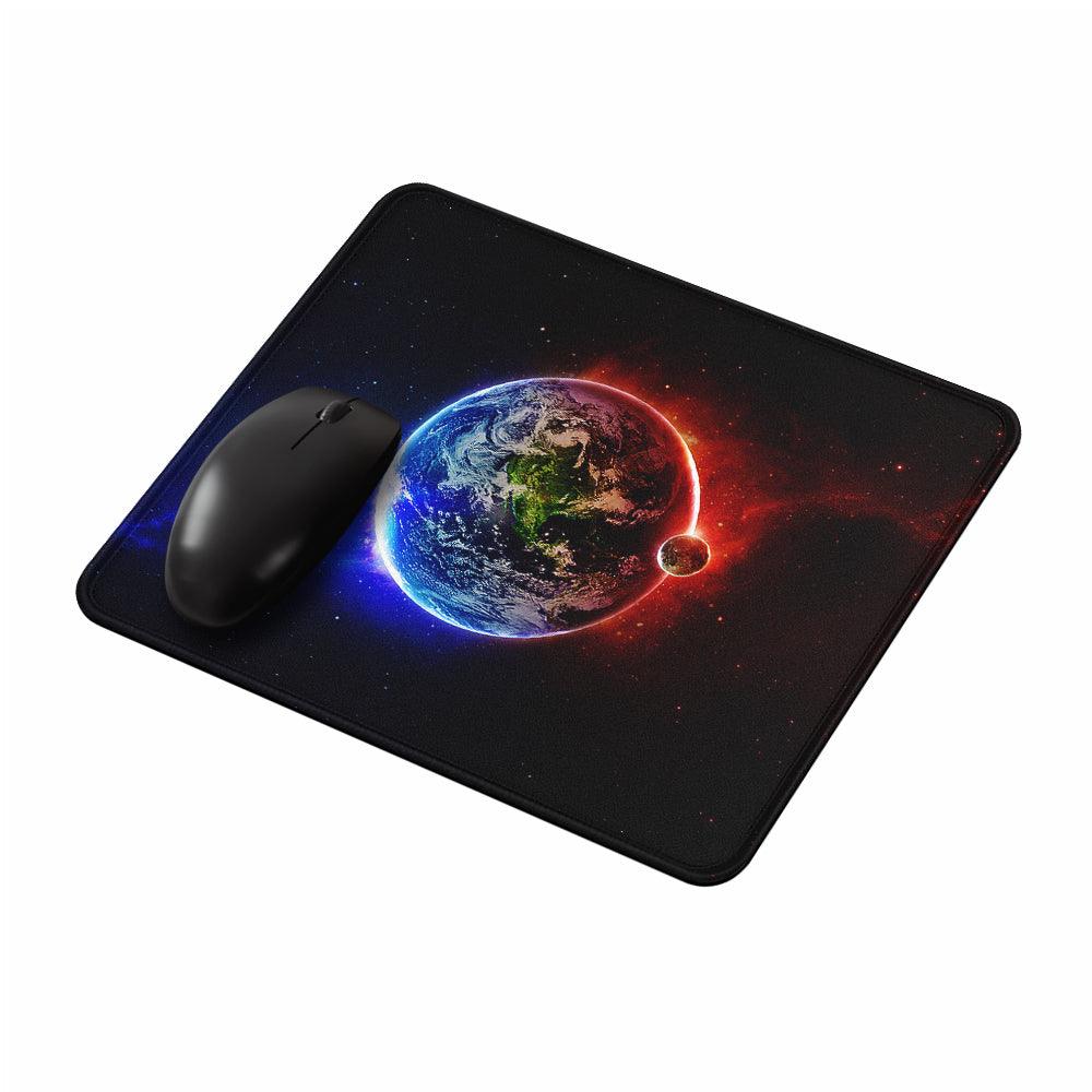 Earth Moon Red Blue Mouse Pads-Oxvistore