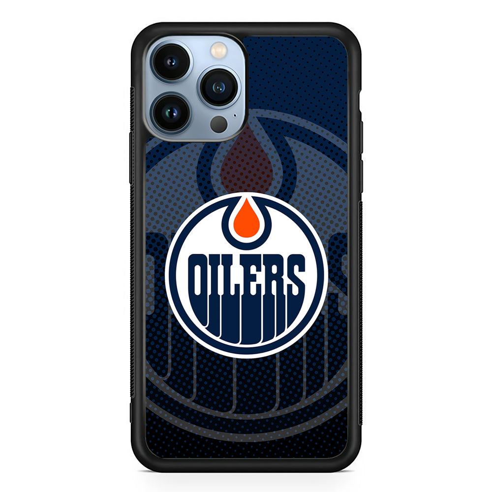 Edmonton Oilers Dot 2D Rubber Phone Case-Black-Oxvistore