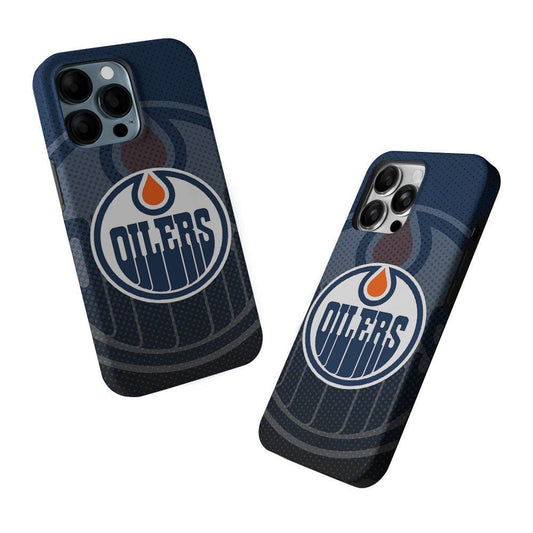 Edmonton Oilers Dot 2 in 1 Tough Phone Case-Oxvistore
