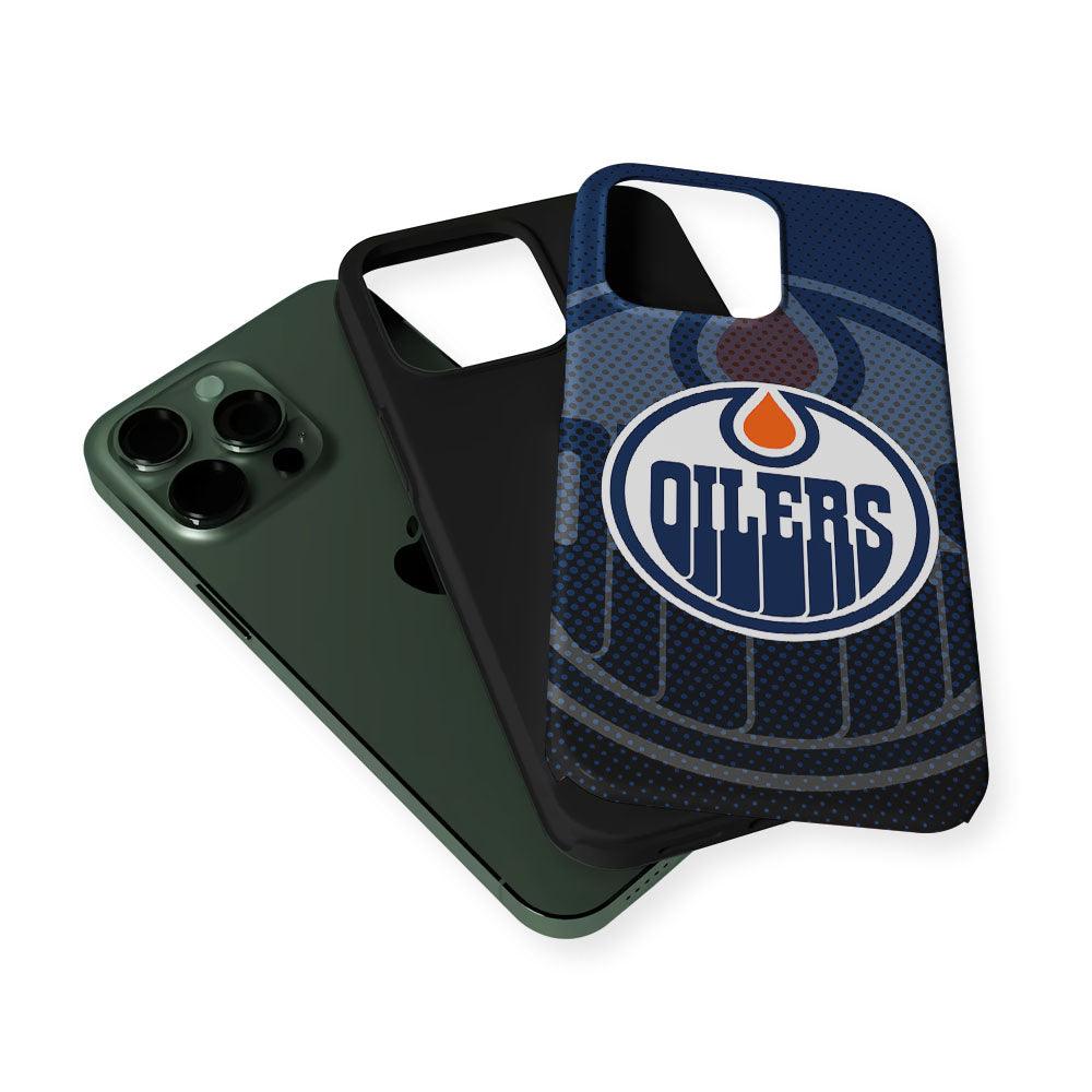 Edmonton Oilers Dot 2 in 1 Tough Phone Case-Oxvistore