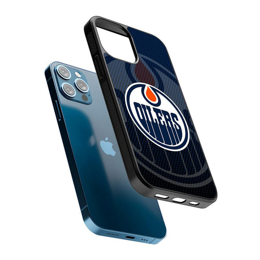 Edmonton Oilers Dot 2D Rubber Phone Case-Oxvistore