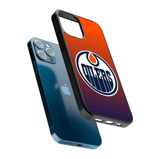 Edmonton Oilers Gradient 2D Rubber Phone Case-Oxvistore