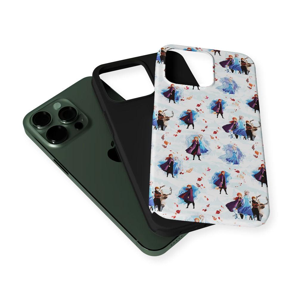 Elsa Anna Frozen Pattern Autumn 2 in 1 Tough Phone Case-Oxvistore