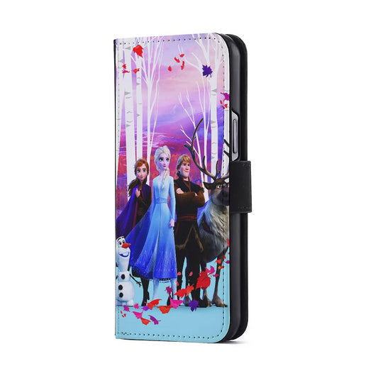 Elsa in Autumn Forest Frozen Flip Wallet Phone Case-Oxvistore