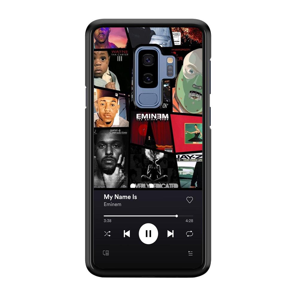 Eminem is My Playlist Samsung Galaxy S9 Plus Case-Rubber Black (2D Case)-Oxvistore