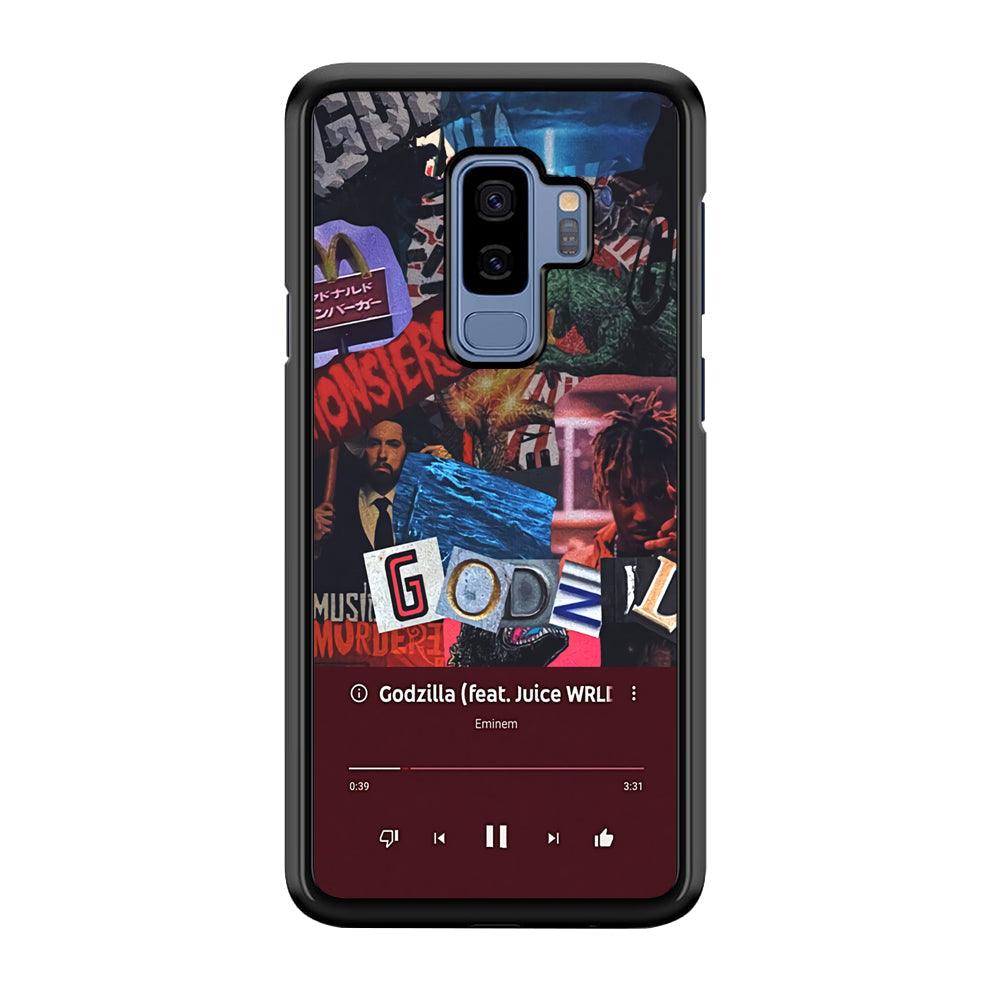 Eminem on Godzilla Frame Playlist Samsung Galaxy S9 Plus Case-Rubber Black (2D Case)-Oxvistore