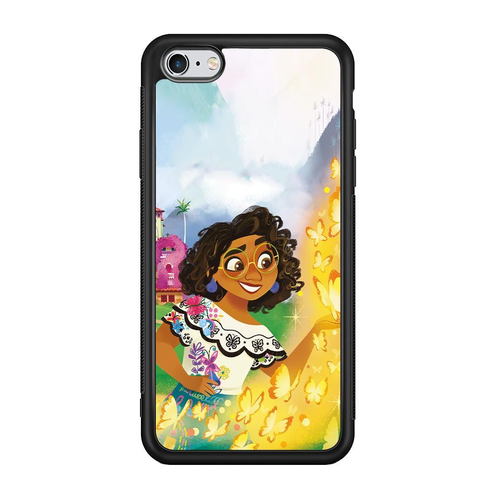 Encanto Mirabel and Golden Butterfly iPhone 6 Plus | 6s Plus Case-Rubber Black (2D Case)-Oxvistore