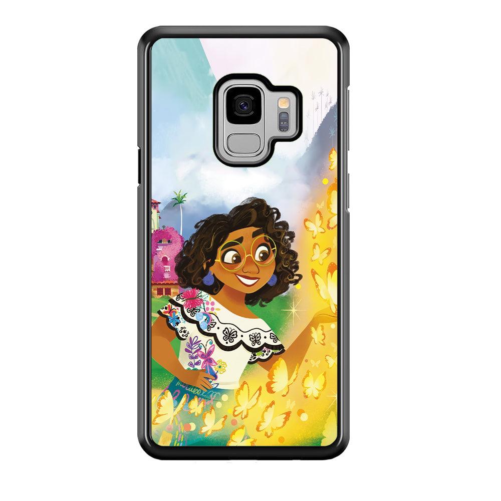 Encanto Mirabel and Golden Butterfly Samsung Galaxy S9 Case-Rubber Black (2D Case)-Oxvistore
