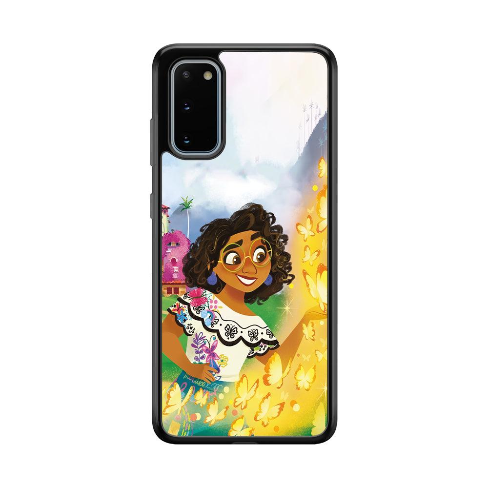 Encanto Mirabel and Golden Butterfly Samsung Galaxy S20 Case-Rubber Black (2D Case)-Oxvistore