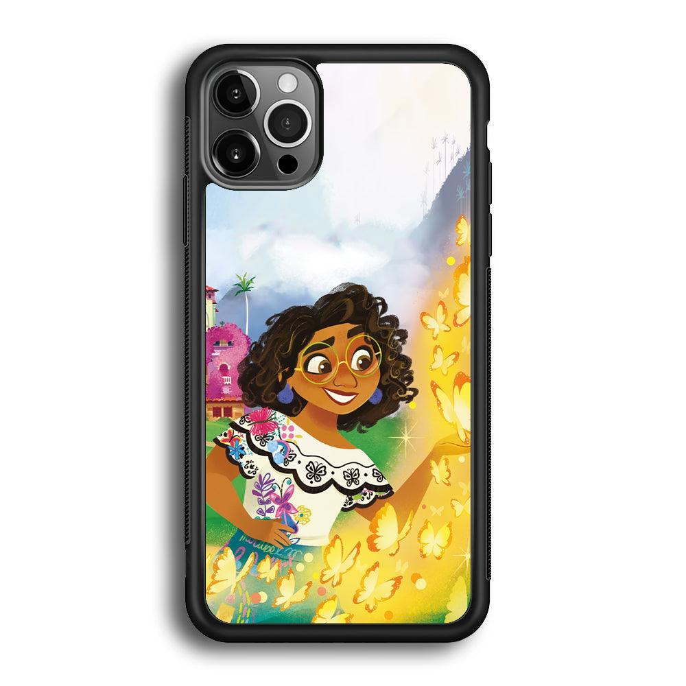 Encanto Mirabel and Golden Butterfly iPhone 12 Pro Case-Rubber Black (2D Case)-Oxvistore