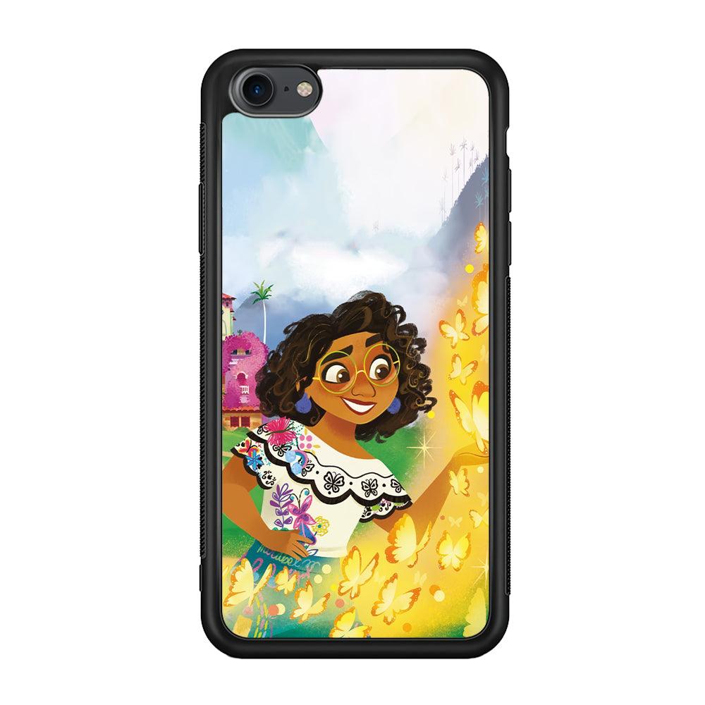 Encanto Mirabel and Golden Butterfly iPhone 8 Case-Rubber Black (2D Case)-Oxvistore