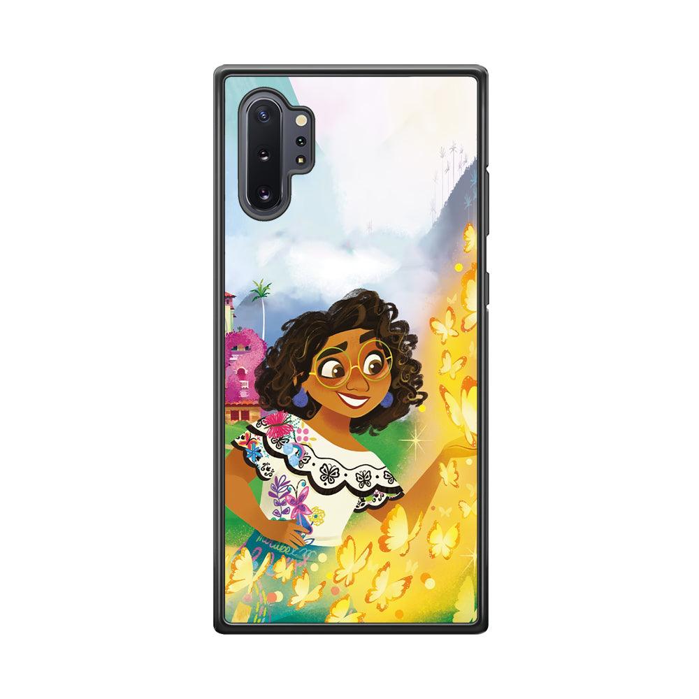Encanto Mirabel and Golden Butterfly Samsung Galaxy Note 10 Plus Case-Rubber Black (2D Case)-Oxvistore
