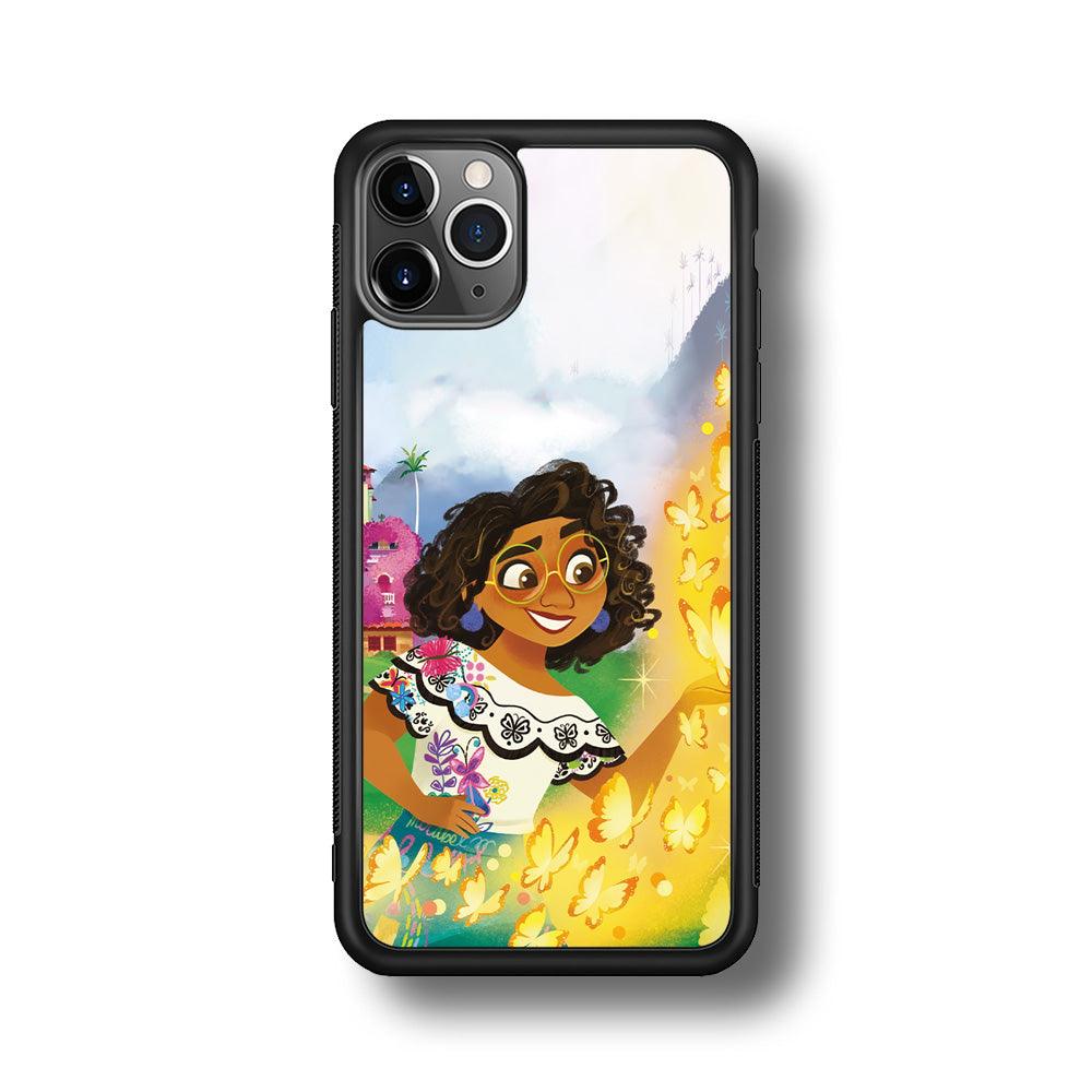 Encanto Mirabel and Golden Butterfly iPhone 11 Pro Case-Rubber Black (2D Case)-Oxvistore