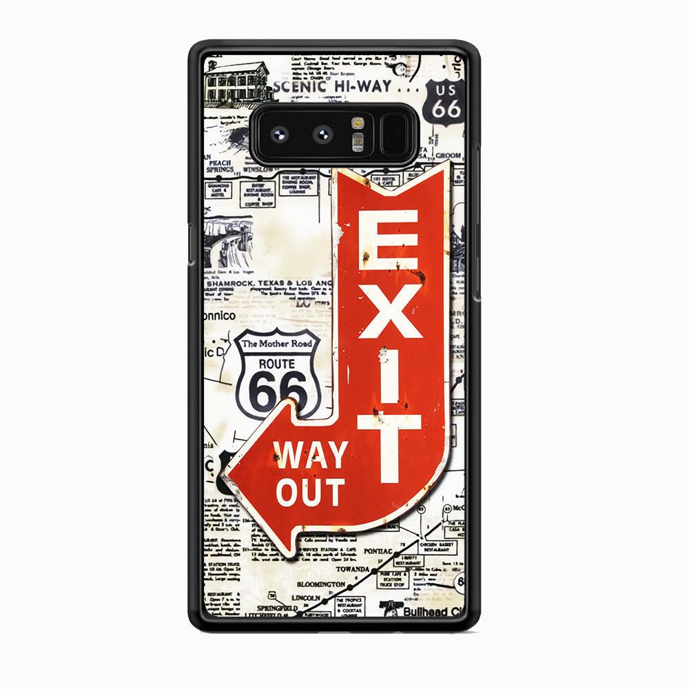 Exit From Main Route Samsung Galaxy Note 8 Case-Rubber Black (2D Case)-Oxvistore