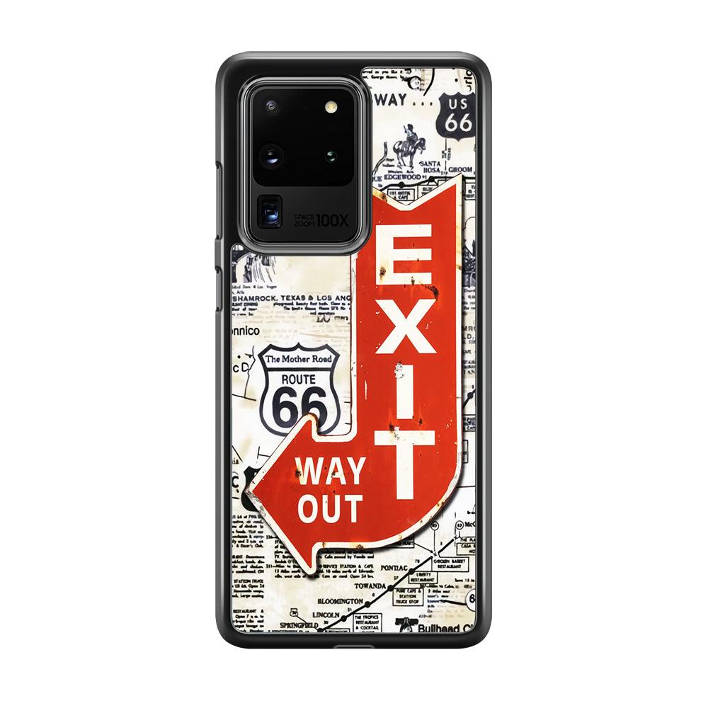 Exit From Main Route Samsung Galaxy S20 Ultra Case-Rubber Black (2D Case)-Oxvistore