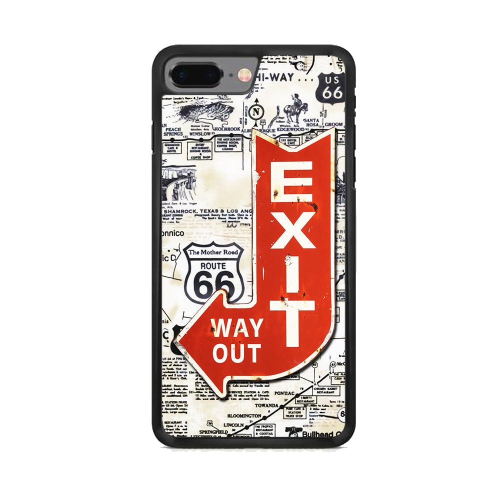 Exit From Main Route iPhone 8 Plus Case-Rubber Black (2D Case)-Oxvistore