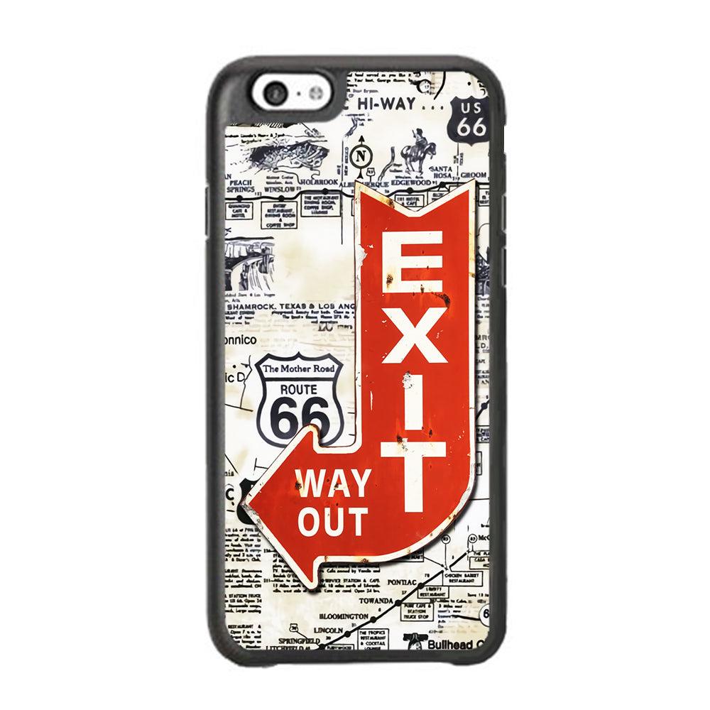 Exit From Main Route iPhone 6 Plus | 6s Plus Case-Rubber White (2D Case)-Oxvistore