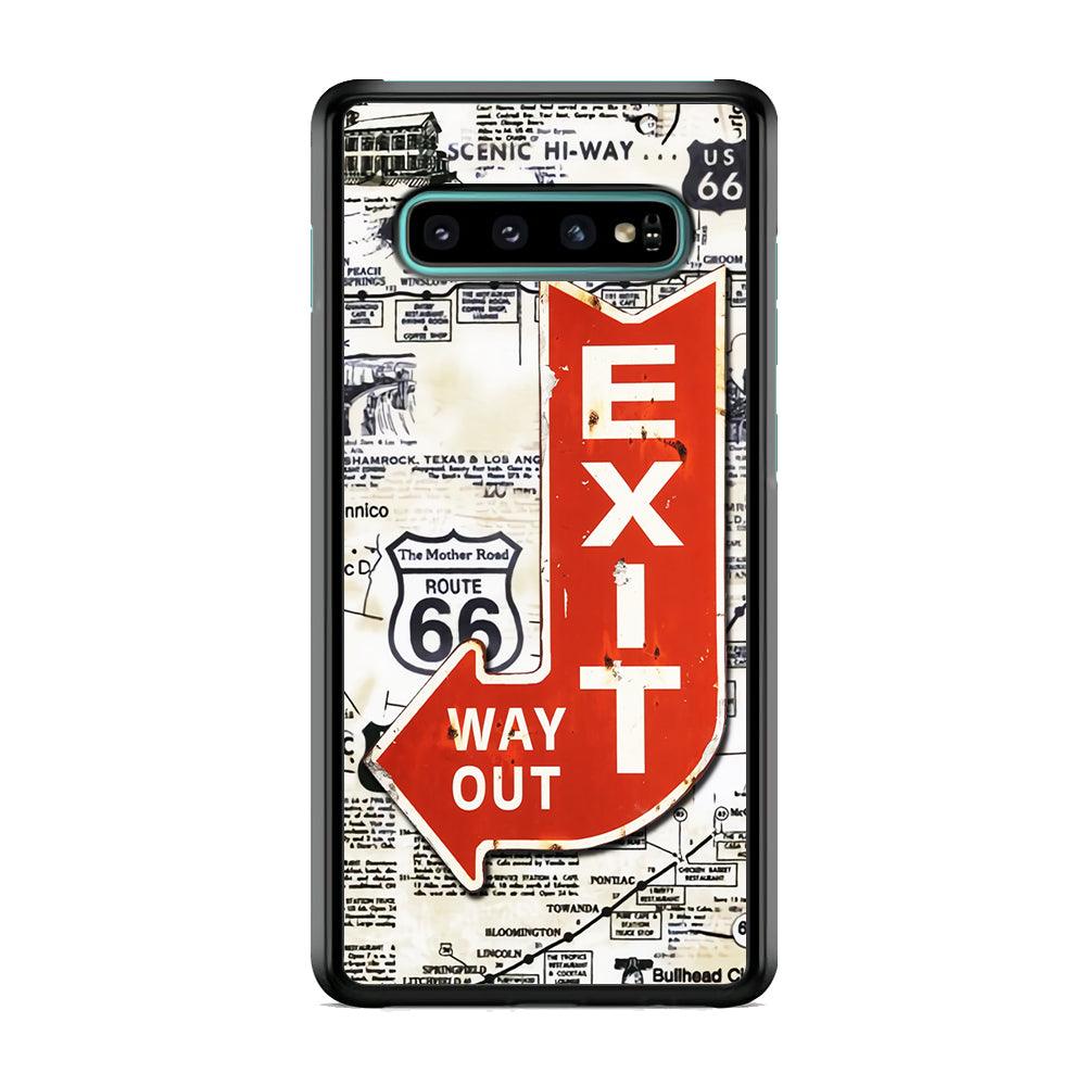 Exit From Main Route Samsung Galaxy S10 Case-Rubber Black (2D Case)-Oxvistore