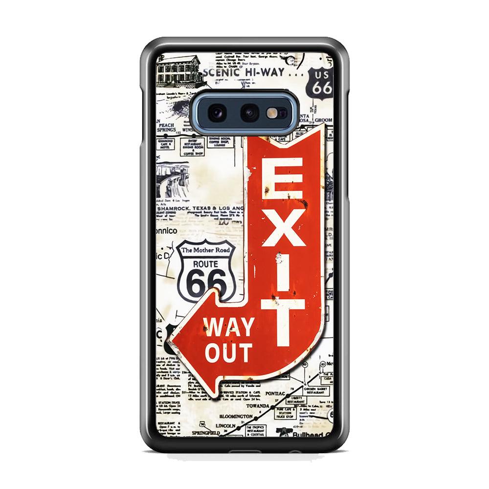 Exit From Main Route Samsung Galaxy S10E Case-Rubber White (2D Case)-Oxvistore