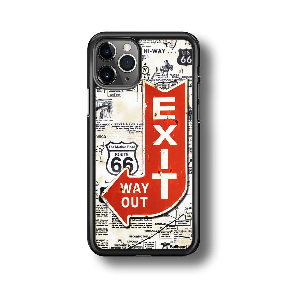 Exit From Main Route iPhone 11 Pro Max Case-Rubber Black (2D Case)-Oxvistore