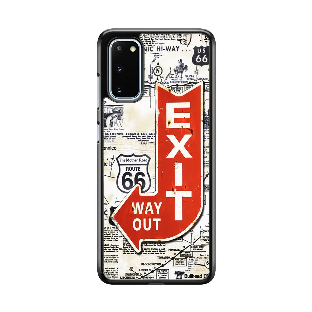 Exit From Main Route Samsung Galaxy S20 Case-Rubber Black (2D Case)-Oxvistore