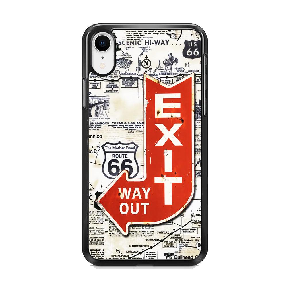 Exit From Main Route iPhone XR Case-Rubber Black (2D Case)-Oxvistore