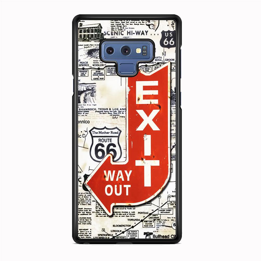 Exit From Main Route Samsung Galaxy Note 9 Case-Rubber Black (2D Case)-Oxvistore