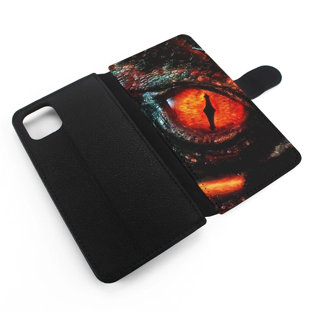Eye of a Red Dragon Flip Wallet Phone Case-Oxvistore