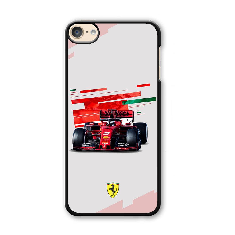 F1 Ferrari Vettel iPod Touch 6 Case-Plastic Black (2D Case)-Oxvistore