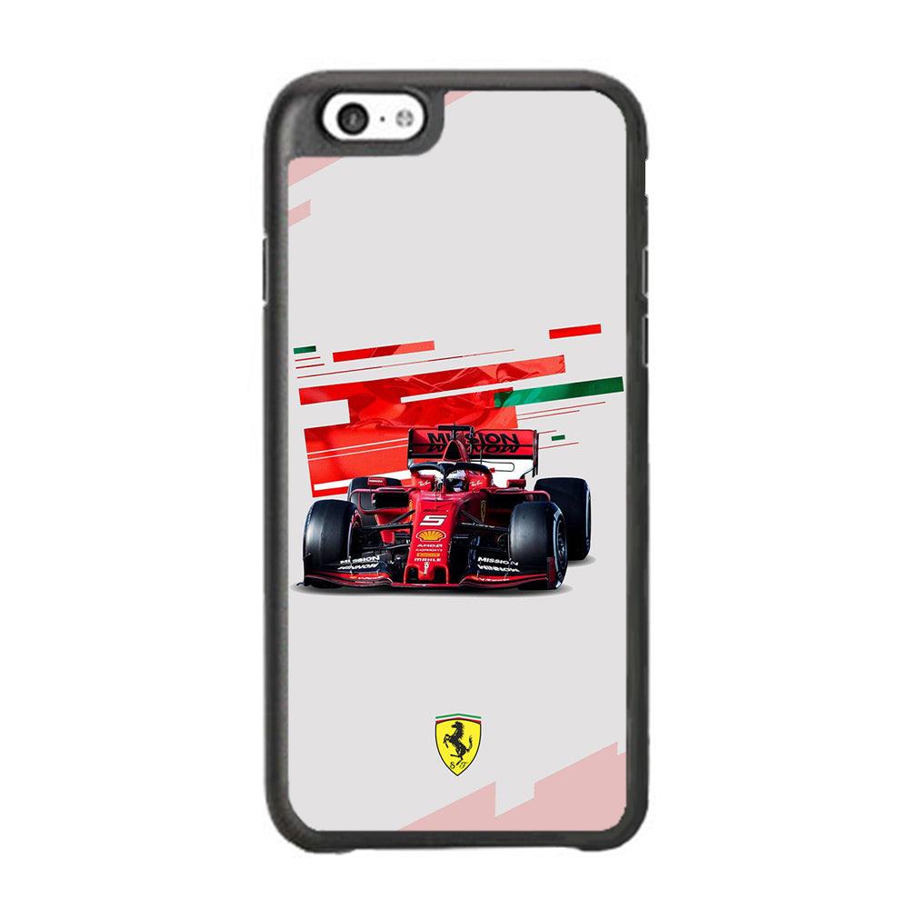 F1 Ferrari Vettel iPhone 6 Plus | 6s Plus Case-Rubber Black (2D Case)-Oxvistore